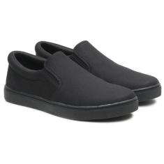 Tênis Slip On Delluk Liso Basico com Elastico e Sola Borracha Conforta