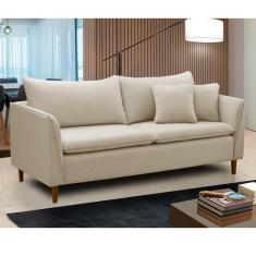 Sofá Living Kassia 2 Lugares 1,84m Bege Lansofbr