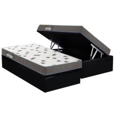 Cama Box Baú Solteiro: Colchão Espuma D33 Ortobom Light Saúde + Base C