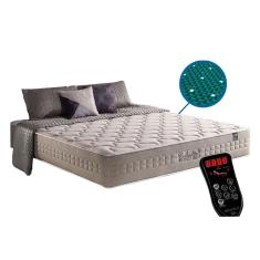 Colchão King Molas MasterPocket Ensacadas Magnético c/ Vibro Massagem c/ Infravermelho Longo Commodite (193x203x34) - D Angelis Anjos