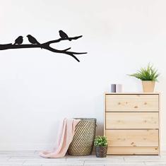 Adesivo de Parede Pássaros no Galho 60x22cm