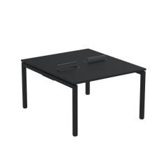 Mesa Plataforma Dupla Com Pé De Aço Para Coworking 110x140-2p Pdc11-14-2p Preto