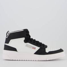 Tênis Coca Cola March Ray Hi Feminino Preto e Branco-Feminino