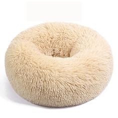 Cama para cães calmante, cama para cães antiansiedade, cama para cães de pelúcia para cães pequenos, cama de cachorro confortável macia e macia em pele sintética, cama para animais de estimação lavável, diâmetro 35 cm
