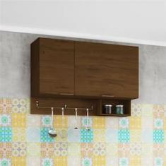 Armário Basculante Bartira Rubi com 2 Portas, 2 Prateleiras e Suporte para Utensílios