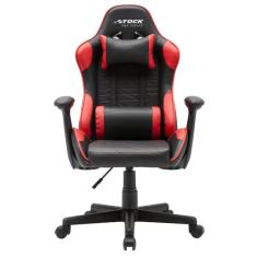 Cadeira Gamer Giratória Infantil Stock Car Blume Office Poliuretano (pu) Preto Vermelho Base Rodizio