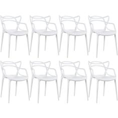 Kit - 8 X Cadeiras Masters Allegra - Branco