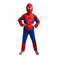 Fantasia Homem Aranha Infantil Com Máscara Festa Halloween