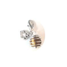 Pingentes de coleira de cristal para animais de estimação, pingentes de coleira de gato, pingentes de coleira de cachorro, Liga de aço, Quartzo rosa