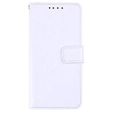 NEKOYA Capa de telefone para Meizu M15, capa carteira flip de couro liso com compartimento para cartão, suporte e fecho magnético, capa de couro Meizu M15 branca