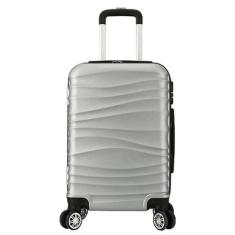 Mala de Viagem Média 65x42x26 Em Abs C/ Rodinhas 360º  - EAGLE, Prata