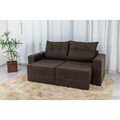 Sofá Retrátil 3 Lugares Itália Larg. 1.85m - IMPÉRIO DECOR, Veludinho 