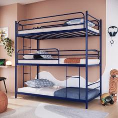 Treliche de Solteiro em Ferro Jack Azul