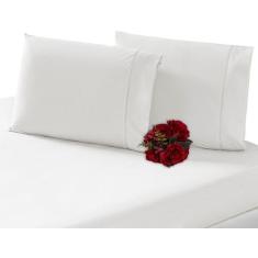 Jogo Lençol Casal 4 Peças 100% Algodão 200 Fios Ponto Palito - INGRID 