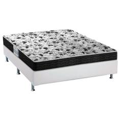 Cama Box Casal: Colchão Espuma Probel Advanced + Base Crc Courano White(138X188)