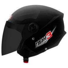 Capacete New Liberty 3 Three Viseira Fumê Moto Aberto Pro Tork Seguran