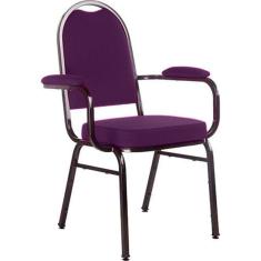 Cadeira com braços para Auditórios Linha Hotel Roxo