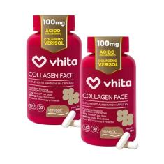 Vhita Colágeno Hidrolisado Verisol Com Ácido Hialuronico 120 Cápsulas - 2 Potes