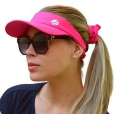 Kit Viseira + Scrunchie Praia Piscina Vôlei Beach Tênis para atividade
