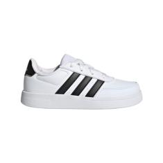 adidas Tênis infantil unissex Breaknet 2.0 K, Branco/preto/preto, 19 BR