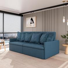 Sofá Retrátil e Reclinável 4 Lugares 260cm Dália CabeCasa MadeiraOrigi