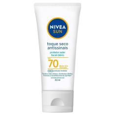 Protetor Solar Facial Antissinais Nivea Sun Toque Seco FPS70 40ml-Unissex