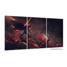 Quadro Decorativo Filme Star Wars 3 peças 120x60 cm em teci