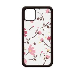 Capa Calliopsis Folhas de plantas rosa para iPhone 11 Pro Max para Apple Mobile Case
