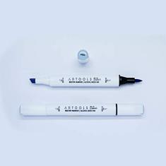 Marca Texto Artools Pictom Pontas Broad e Brush Cinza CG02