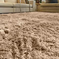 Tapete para Sala e Quarto Felpudo Cronos Casa Dona 200x300 cm Caramelo