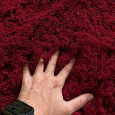 Tapete para Sala e Quarto Felpudo Cronos Casa Dona 200x300 cm Vermelho