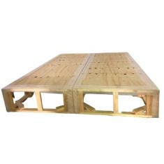 Base Box Casal Bipartido Sintético Marrom