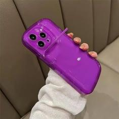 Lente da câmera invisível suporte dobrável anel suporte capa de telefone para iPhone 14 13 12 11 Pro Max Plus transparente doce capa traseira macia, M, para iPhone 11