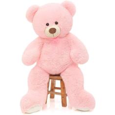 CYBIL HOME Urso gigante de pelúcia macio urso recheado animal para namorada crianças, rosa,35 polegadas