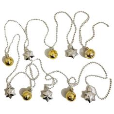 Enfeite de Natal Cordão com 5 Bolas e 5 Estrelas - 230cm