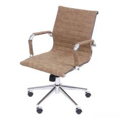 Cadeira para Escritório Diretor Esteirinha com Relax Sintético 3301 Or Design Caramelo Retrô