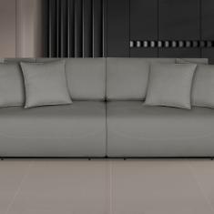 Sofá Netuno - Retrátil / Reclinável 240 Cm Veludo Cinza