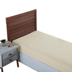 Lençol Cama Box Solteiro 01 Peça Percal 300 Fios Liso com Elástico 100