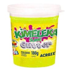 Kimeleka Slime Com Glitter Divertido Lavável - Acrilex, Amarelo