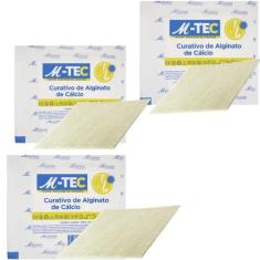 Kit 3 Curativo Alginato Calcio P/ Machucados E Lesões 10x10cm - Missne