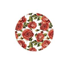 Sousplat Rosas Branco - NSW, com base, 1 Peça
