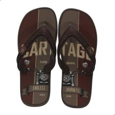 Chinelo Masculino Cartago 10738 Dakar Marrom e Bege