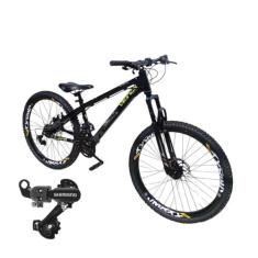 Bicicleta Aro 26 vikingx Tuff 30 Aluminio Mtb Freeride 21v Cambio Shim