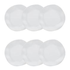 Conjunto De Pratos Fundos 06 Peças Ryo White Oxford