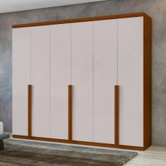 Guarda-roupa 6 Portas 4 Gavetas 100% Mdf Alonzo Frassino-off White