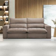 Sofá Retrátil E Reclinável Martinho 250cm Bege Escuro