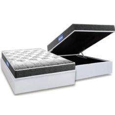 Cama Box Baú Casal: Colchão Espuma Probel D23 Guarda Costas Black + Ba