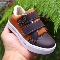 Tênis Casual Masculino De tiras autocolantes Com Brasão Menino - Blug 