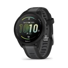 Relógio Garmin Forerunner 165 Music Preto e Cinza Ardosia WW com Monitor Cardíaco de Pulso e GPS-Unissex
