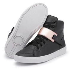 Tênis Cano Alto Com Detalhe Tenehi Feminino-Feminino